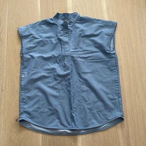 Figs XXS Rafaela scrub top, heather blue (i think)